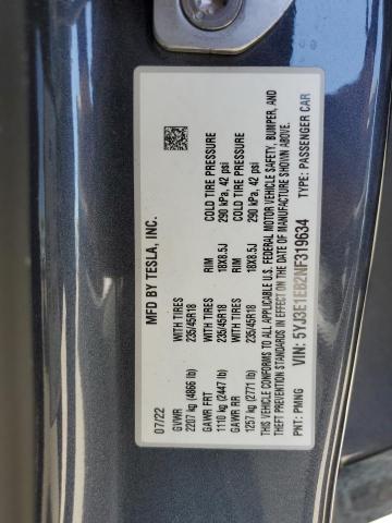 Продаж на аукціоні авто 2022 Tesla Model 3, vin: 5YJ3E1EB2NF319634, номер лоту: 59894885