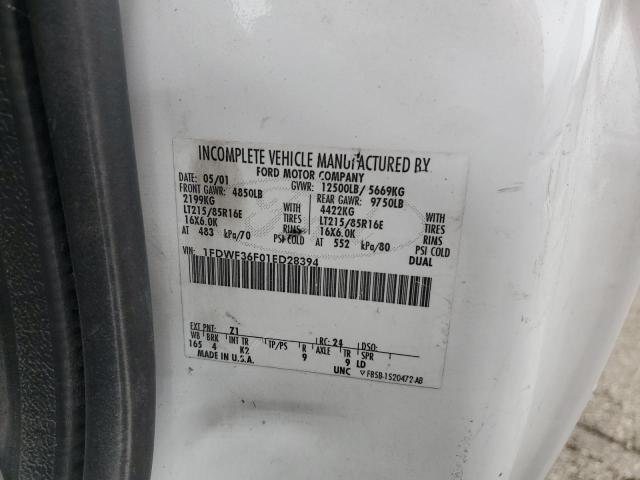 58224345 :رقم المزاد ، 1FDWF36F01ED28394 vin ، 2001 Ford F350 مزاد بيع