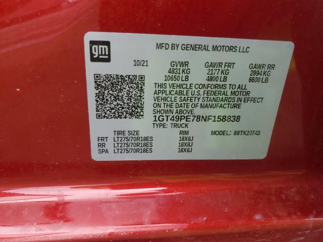 Продаж на аукціоні авто 2022 Gmc Sierra K25, vin: 1GT49PE78NF158838, номер лоту: 59361705