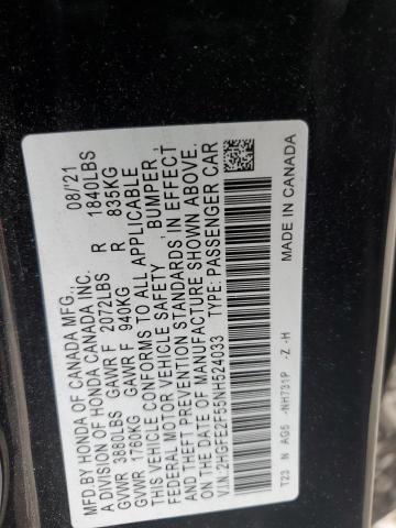 Aukcja sprzedaży 2022 Honda Civic Spor, vin: 2HGFE2F55NH524033, numer aukcji: 59725425