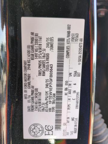 2016 Ford F150 მანქანა იყიდება აუქციონზე, vin: 1FTEW1EP7GFB05643, აუქციონის ნომერი: 60549305