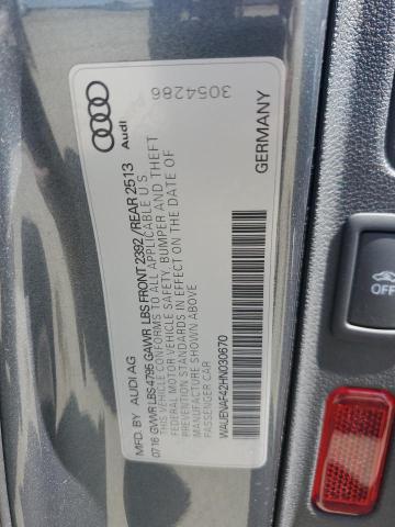 Aukcja sprzedaży 2017 Audi A4, vin: WAUENAF42HN030670, numer aukcji: 62221435