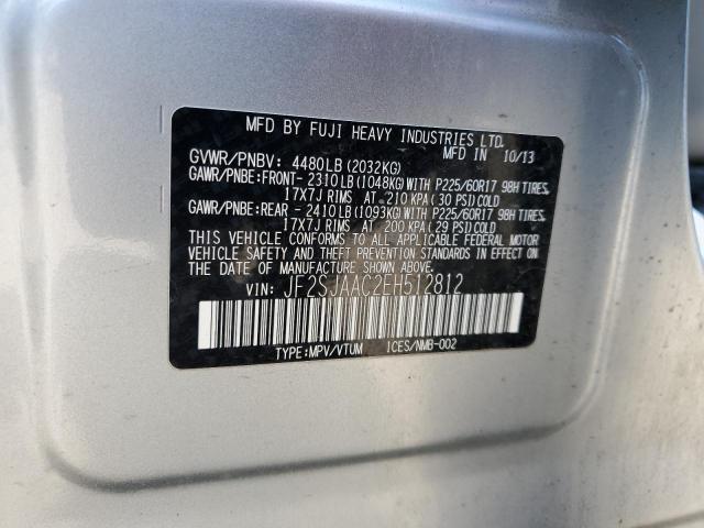 Aukcja sprzedaży 2014 Subaru Forester 2, vin: JF2SJAAC2EH512812, numer aukcji: 61660555