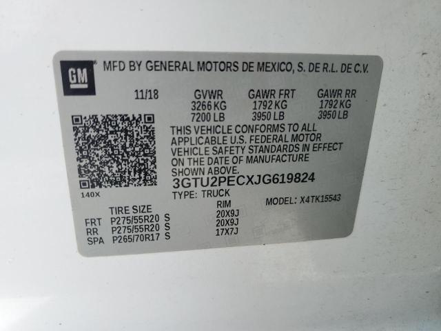 Aukcja sprzedaży 2018 Gmc Sierra, vin: 3GTU2PECXJG619824, numer aukcji: 60305735