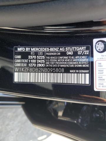 Продаж на аукціоні авто 2022 Mercedes-benz E, vin: W1KZF8DB2NB095808, номер лоту: 61085945