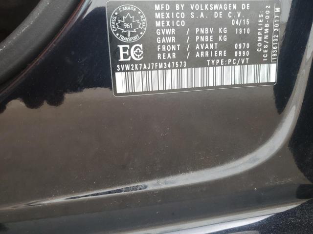 61561925 :رقم المزاد ، 3VW2K7AJ7FM347573 vin ، 2015 Volkswagen Jetta Base مزاد بيع