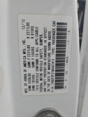 Aukcja sprzedaży 2011 Honda Accord Lx, vin: 1HGCP2F31BA061913, numer aukcji: 62145735