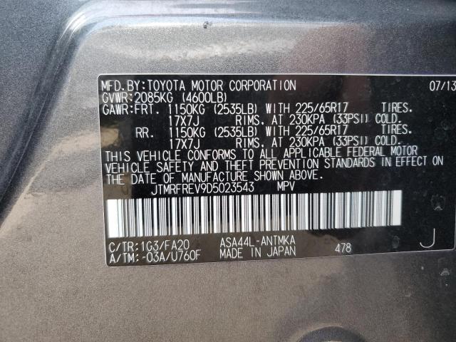 Aukcja sprzedaży 2013 Toyota Rav4 Xle, vin: JTMRFREV9D5023543, numer aukcji: 60340125