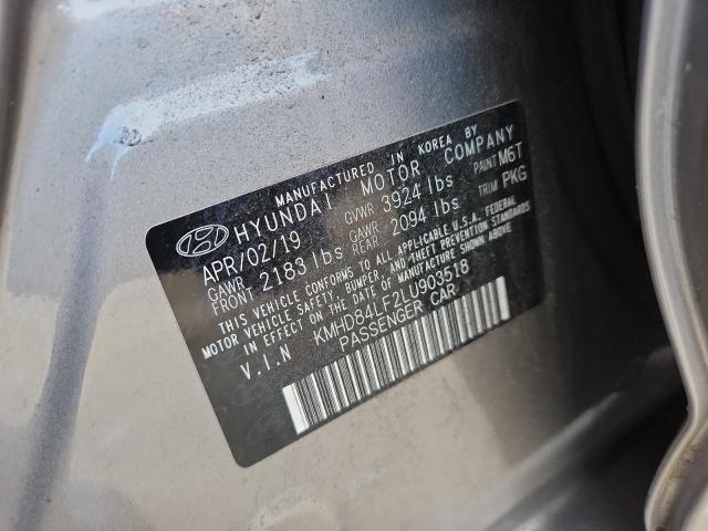 Продаж на аукціоні авто 2020 Hyundai Elantra Se, vin: KMHD84LF2LU903518, номер лоту: 59846295