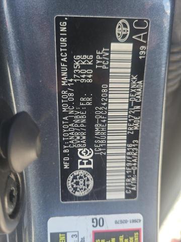 2015 Toyota Corolla მანქანა იყიდება აუქციონზე, vin: 2T1BURHE4FC242080, აუქციონის ნომერი: 62554205