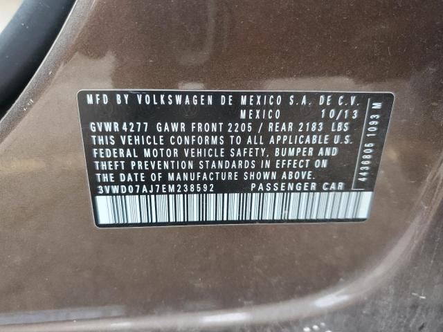 Продажа на аукционе авто 2014 Volkswagen Jetta Se, vin: 3VWD07AJ7EM238592, номер лота: 60226725