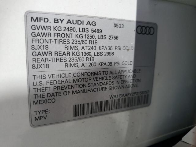 Aukcja sprzedaży 2023 Audi Q5 Premium, vin: WA1GAAFY2P2158797, numer aukcji: 59197945