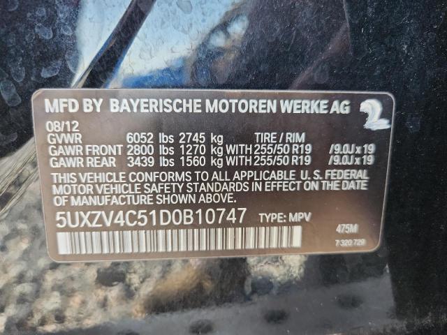 Aukcja sprzedaży 2013 Bmw X5, vin: 5UXZV4C51D0B10747, numer aukcji: 61840335