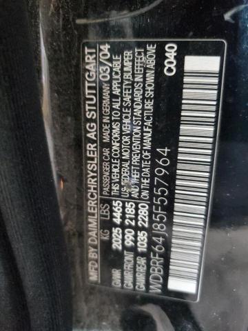 Aukcja sprzedaży 2005 Mercedes-benz C, vin: WDBRF64J85F557964, numer aukcji: 61337255