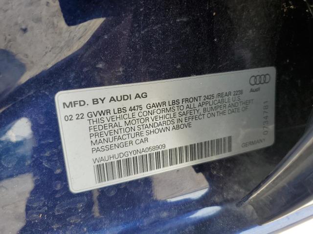 Aukcja sprzedaży 2022 Audi A3, vin: WAUHUDGY0NA058909, numer aukcji: 57145905