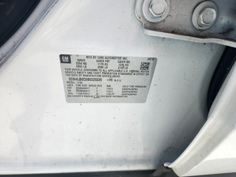 61675955 :رقم المزاد ، 2CNALBEC6B6220226 vin ، 2011 Chevrolet Equinox Ls مزاد بيع