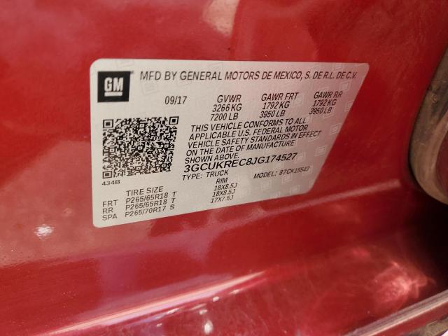 Продажа на аукционе авто 2018 Chevrolet Silverado, vin: 3GCUKREC8JG174527, номер лота: 61640085