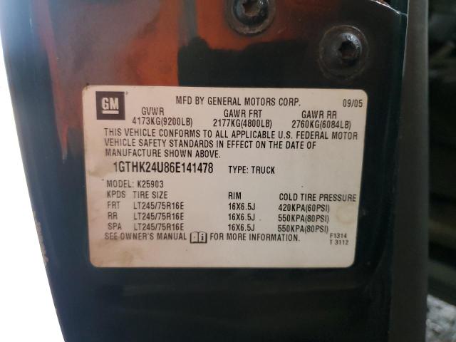 61554965 :رقم المزاد ، 1GTHK24U86E141478 vin ، 2006 Gmc Sierra K25 مزاد بيع