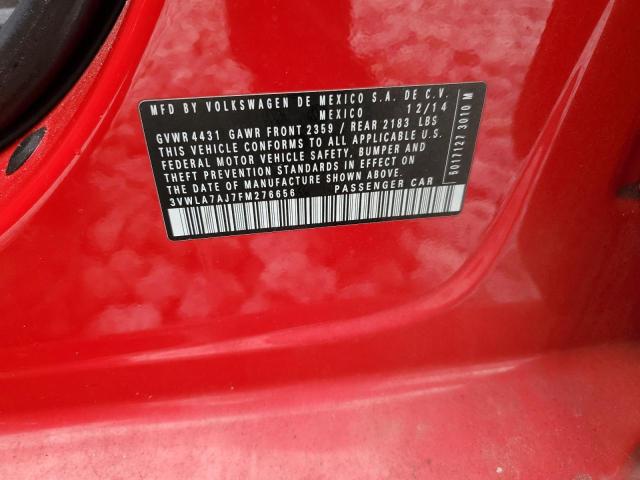 Aukcja sprzedaży 2015 Volkswagen Jetta Tdi, vin: 3VWLA7AJ7FM276656, numer aukcji: 61425215