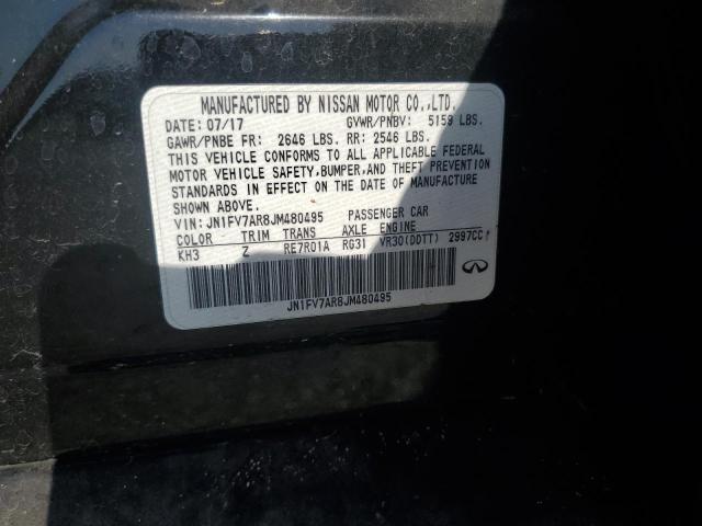 60314815 :رقم المزاد ، JN1FV7AR8JM480495 vin ، 2018 Infiniti Q50 Red Sp مزاد بيع