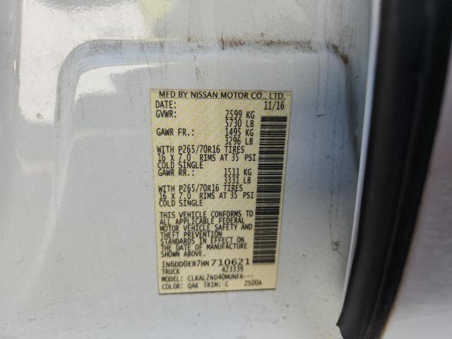 Auction sale of the 2017 Nissan Frontier, vin: 1N6DD0ER7HN710621, lot number: 59815195
