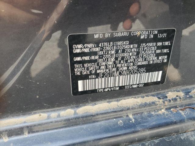 Aukcja sprzedaży 2022 Subaru Crosstrek Limited, vin: JF2GTHMC9NH205285, numer aukcji: 61385175