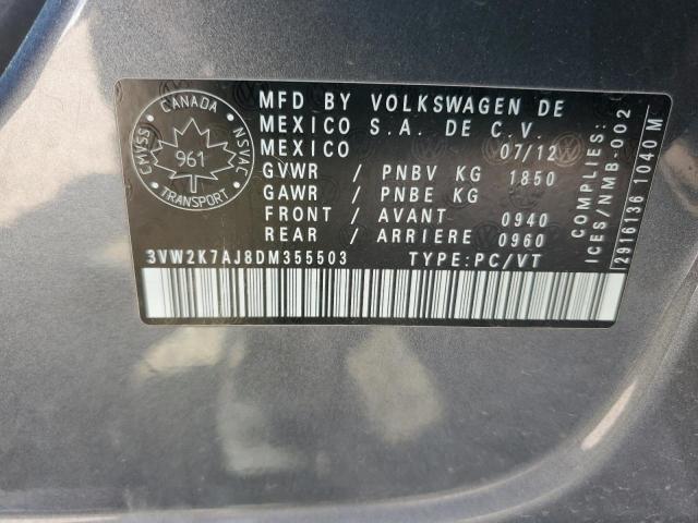 59555985 :رقم المزاد ، 3VW2K7AJ8DM355503 vin ، 2013 Volkswagen Jetta Base مزاد بيع