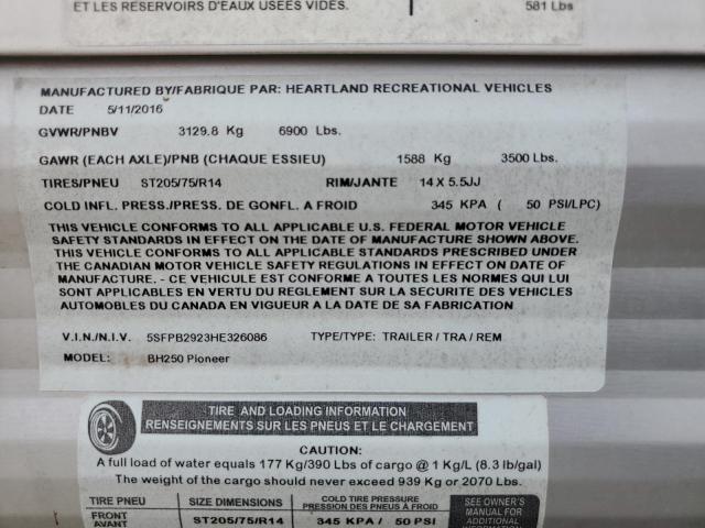 Продаж на аукціоні авто 2017 Heartland Gateway, vin: 5SFPB2923HE326086, номер лоту: 60065125