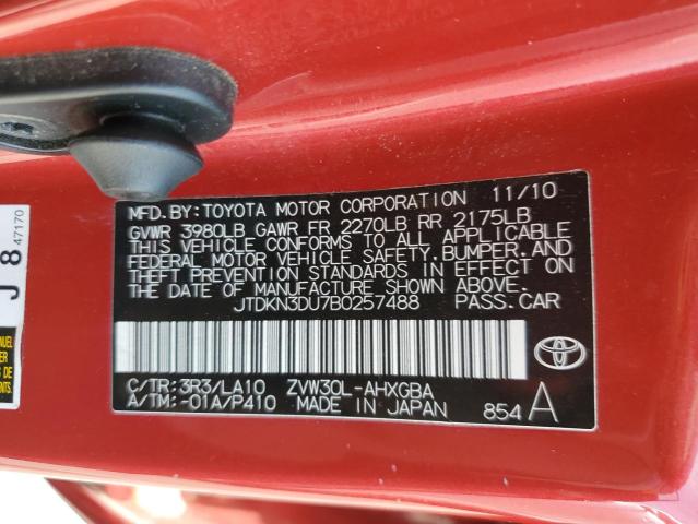 Aukcja sprzedaży 2011 Toyota Prius, vin: JTDKN3DU7B0257488, numer aukcji: 60753655