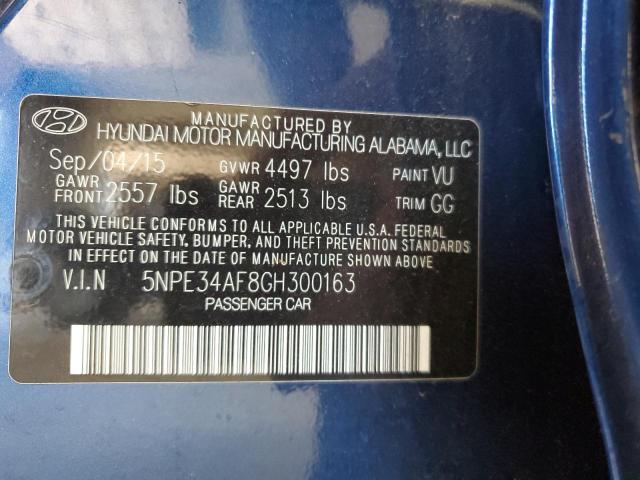Auction sale of the 2016 Hyundai Sonata Spo, vin: 5NPE34AF8GH300163, lot number: 62166335