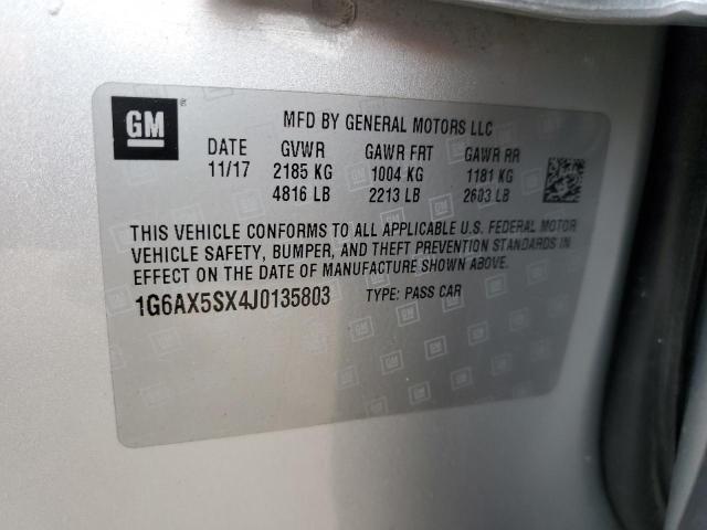 Aukcja sprzedaży 2018 Cadillac Cts, vin: 1G6AX5SX4J0135803, numer aukcji: 60140065