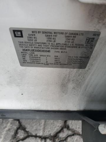 61057175 :رقم المزاد ، 2GKFLUE30D6383046 vin ، 2013 Gmc Terrain Sl مزاد بيع
