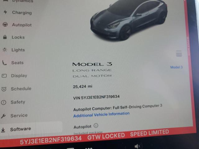 Продаж на аукціоні авто 2022 Tesla Model 3, vin: 5YJ3E1EB2NF319634, номер лоту: 59894885