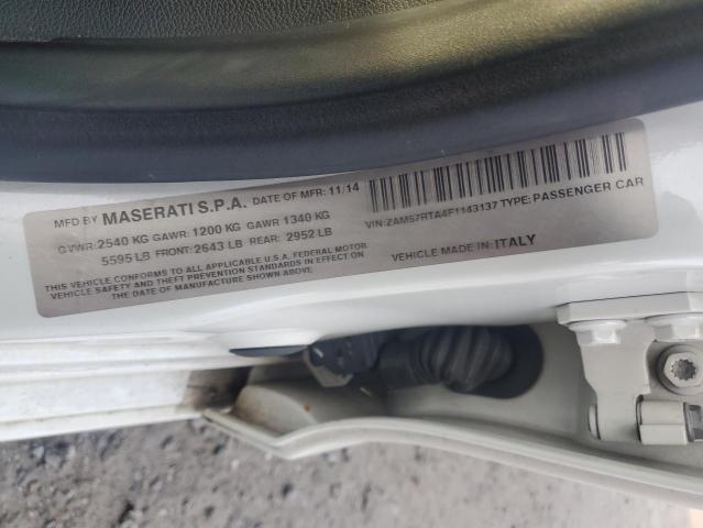 Aukcja sprzedaży 2015 Maserati Ghibli, vin: ZAM57RTA4F1143137, numer aukcji: 62942075