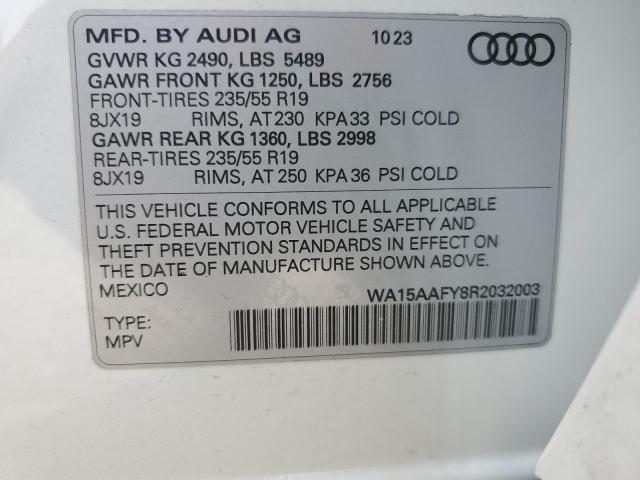Продажа на аукционе авто 2024 Audi Q5, vin: WA15AAFY8R2032003, номер лота: 59757415
