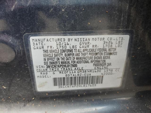 Aukcja sprzedaży 2017 Nissan Versa, vin: 3N1CN7AP2HL817605, numer aukcji: 60244335