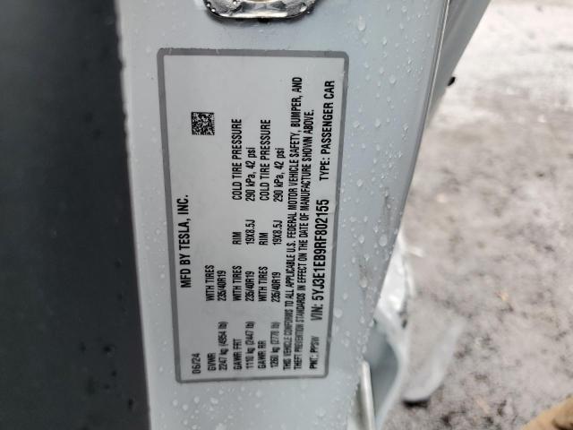 Aukcja sprzedaży 2024 Tesla Model 3, vin: 5YJ3E1EB9RF802155, numer aukcji: 59991705