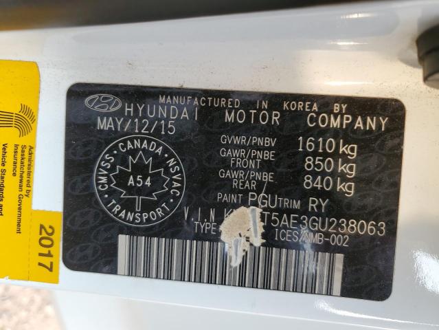 Продаж на аукціоні авто 2016 Hyundai Accent Se, vin: KMHCT5AE3GU238063, номер лоту: 60746975