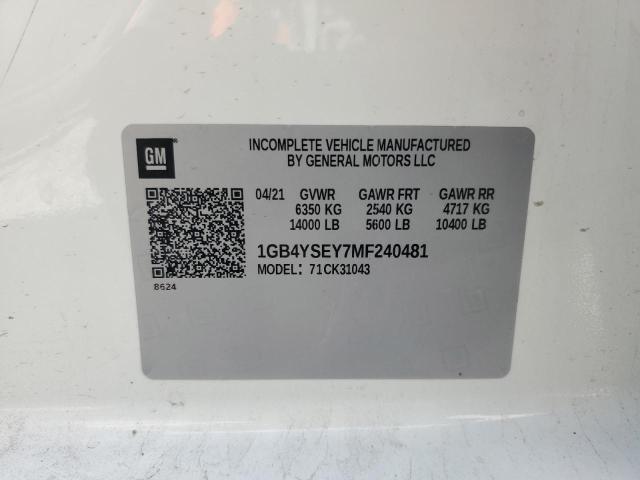 Aukcja sprzedaży 2021 Chevrolet Silverado, vin: 1GB4YSEY7MF240481, numer aukcji: 59882045