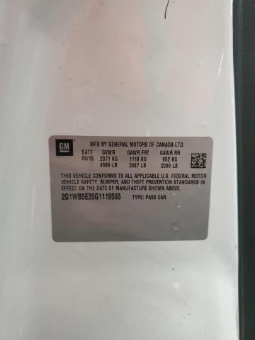 Auction sale of the 2016 Chevrolet Impala Lim, vin: 2G1WB5E35G1119593, lot number: 60203065