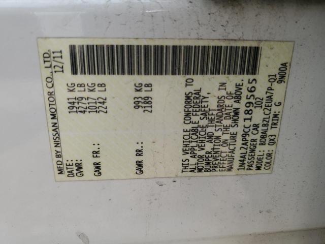 Aukcja sprzedaży 2012 Nissan Altima, vin: 1N4AL2AP9CC189565, numer aukcji: 58514945