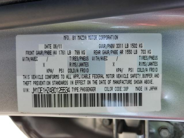62051895 :رقم المزاد ، JM1DE1HZ4B0125534 vin ، 2011 Mazda Mazda2 مزاد بيع