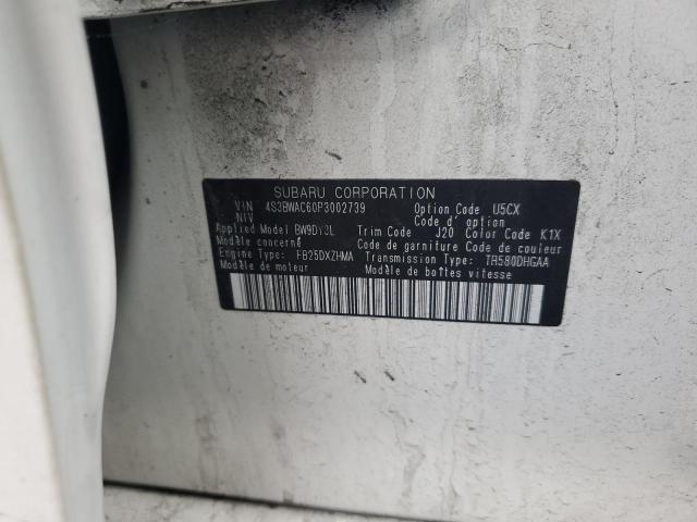 2023 Subaru Legacy Premium მანქანა იყიდება აუქციონზე, vin: 4S3BWAC60P3002739, აუქციონის ნომერი: 61474475