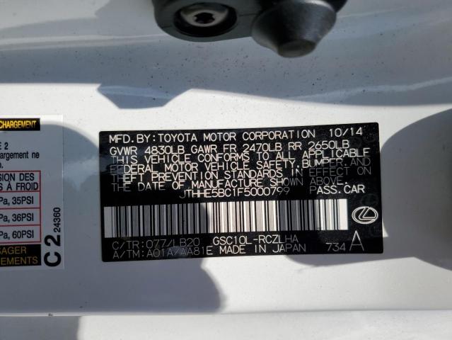 Aukcja sprzedaży 2015 Lexus Rc 350, vin: JTHHE5BC1F5000799, numer aukcji: 61754515