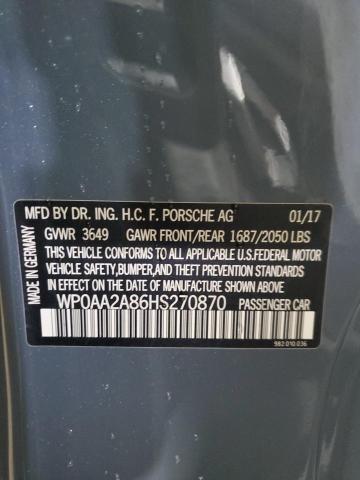 Auction sale of the 2017 Porsche Cayman, vin: WP0AA2A86HS270870, lot number: 62981095