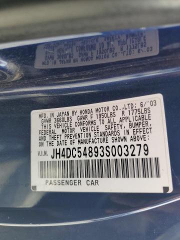 Продаж на аукціоні авто 2003 Acura Rsx, vin: JH4DC54893S003279, номер лоту: 60137125
