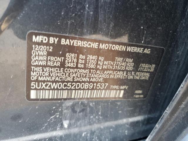62188125 :رقم المزاد ، 5UXZW0C52D0B91537 vin ، 2013 Bmw X5 Xdrive3 مزاد بيع