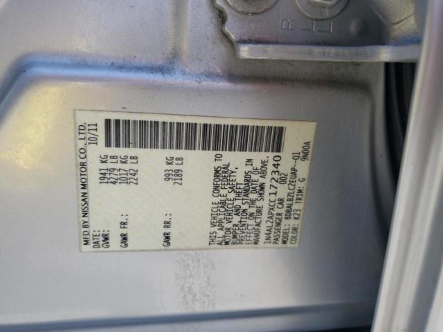 Aukcja sprzedaży 2012 Nissan Altima Bas, vin: 1N4AL2APXCC172340, numer aukcji: 61039185