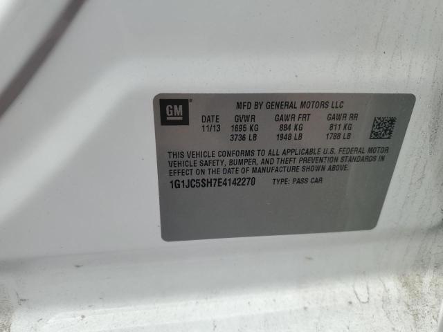 62193345 :رقم المزاد ، 1G1JC5SH7E4142270 vin ، 2014 Chevrolet Sonic Lt مزاد بيع