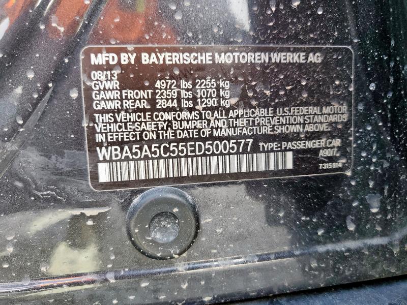 2014 Bmw 528 მანქანა იყიდება აუქციონზე, vin: WBA5A5C55ED500577, აუქციონის ნომერი: 60548805